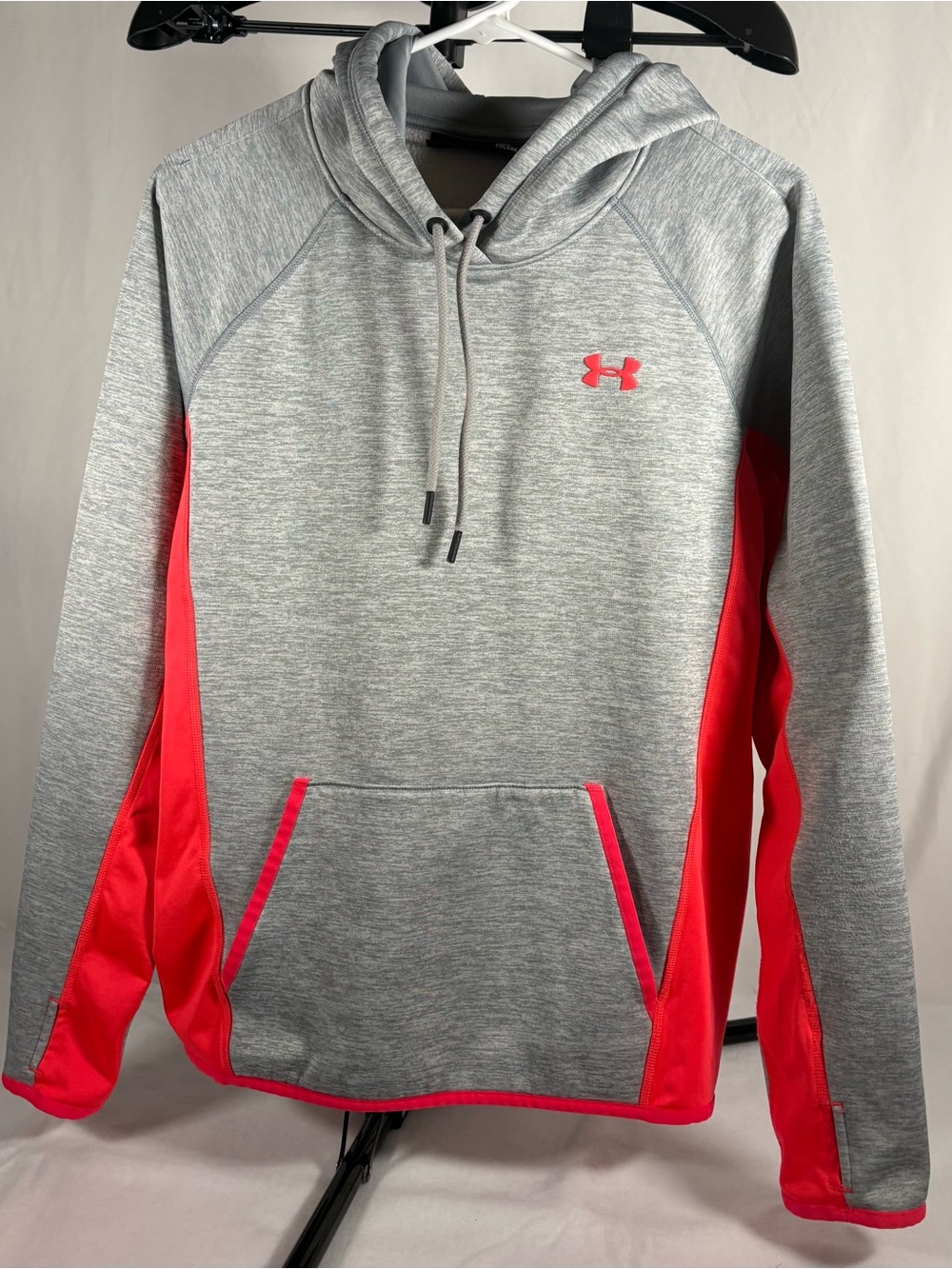 Jordan Women’s Grey Heather & Bright Pink Pullover Hoodie